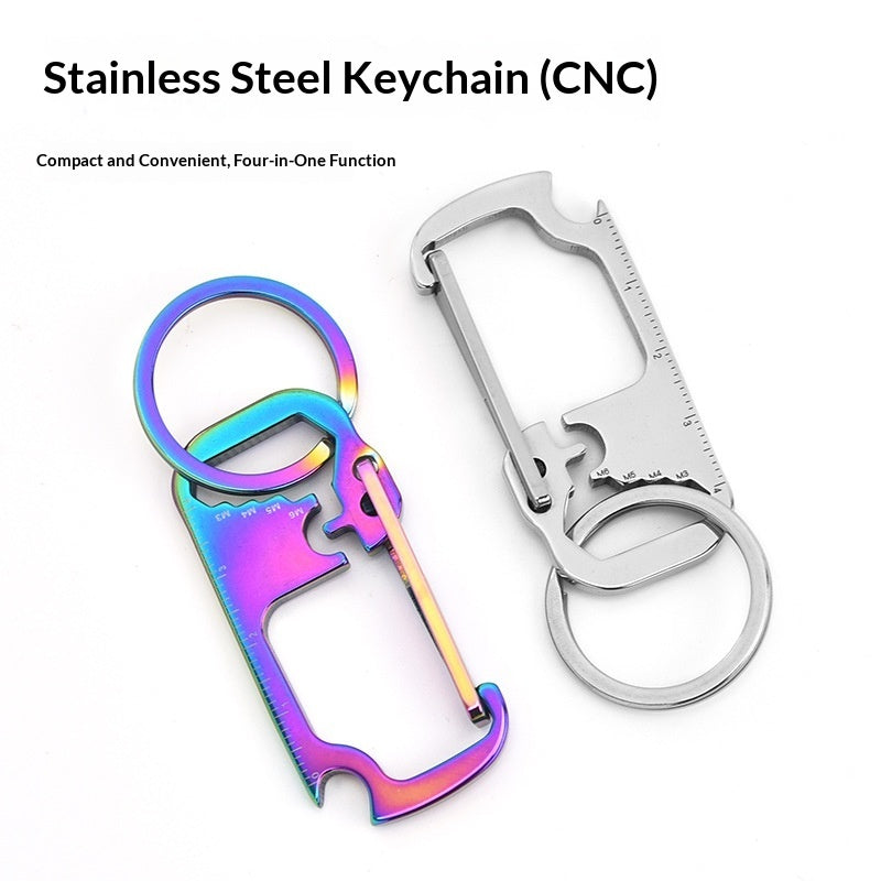 Stainless Steel Multi-Functional Keychain Pendant
