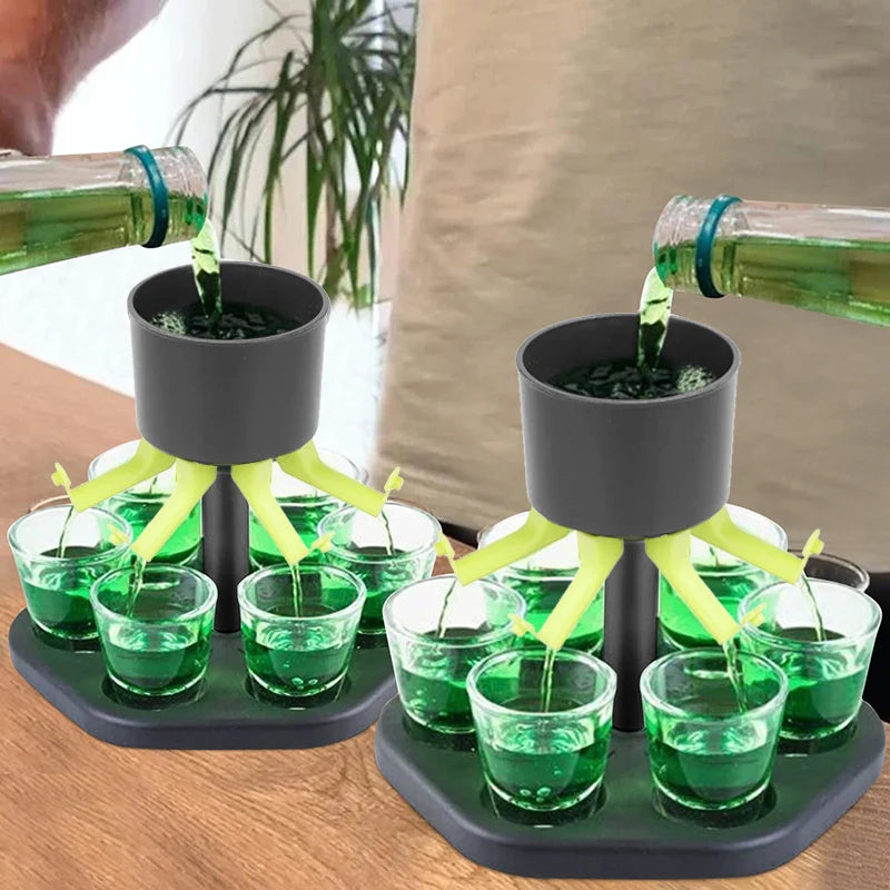 6 Shot Glass Dispenser Holder Liquor Dispenser Wine Tequila Whiskey Beer Rack home Party Shot Glass Drinking Tools Bar Accessory