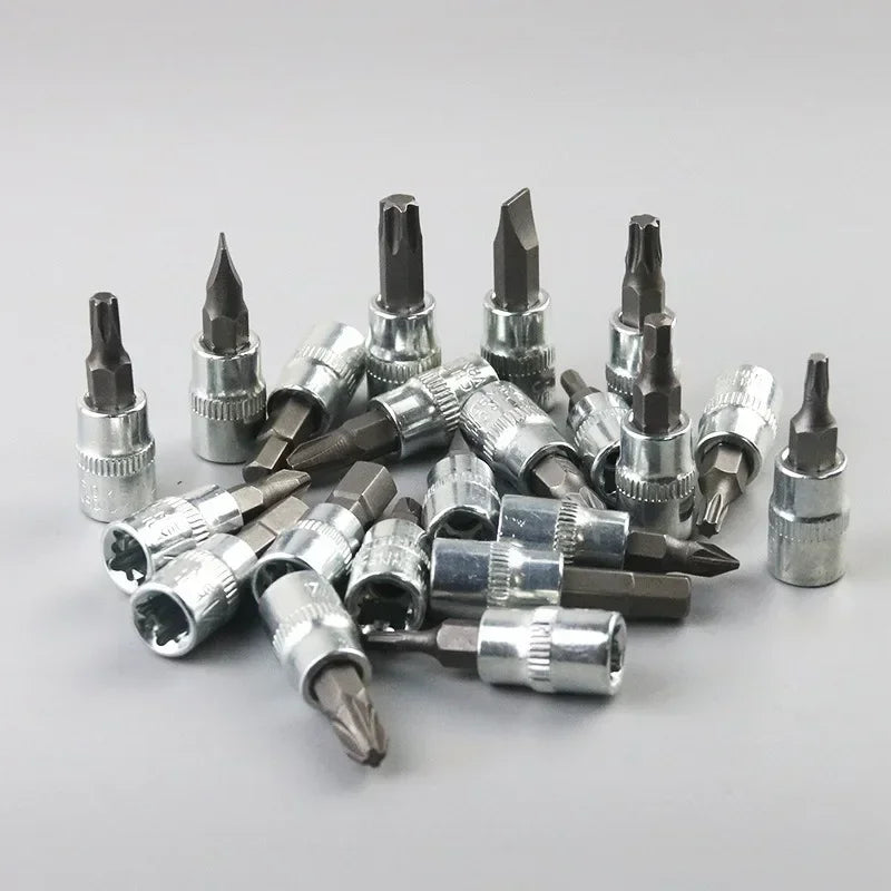 Professional Grade 46PCS Master Mechanic Tool Kit 3/8\" Ratchet SAE/Metric Sockets Torx/Hex Bits Extension Bars Case