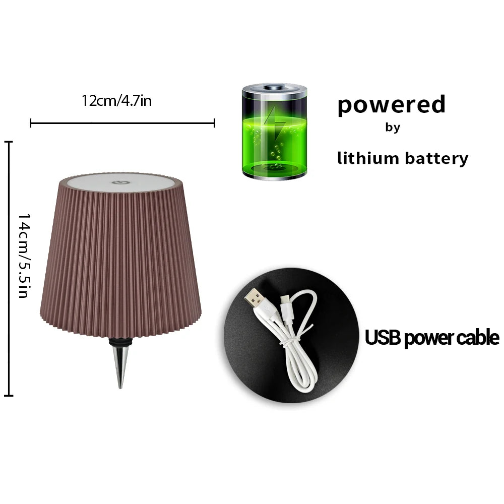 Wireless Bottle Table Lamp Touch Control of 3 Colors and Stepless Dimming Night Lamp Suitable for Bar Wine Bottles Desk Lights