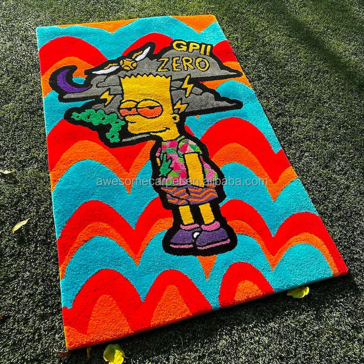 Best Quality Anime Commercial Rug Carpets Hand Tufted 3d Designer Carpet Wool Customized Designer Rug Custom