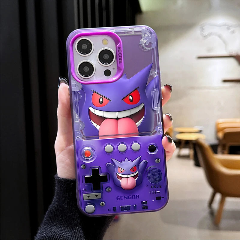 Pikachu P-Pokemon Gengar Hard Phone Case for iPhone 17 Air 16 15 11 12 14 13 Pro Max XS X XR Plus 8 7 SE 2020 Shockproof Cover
