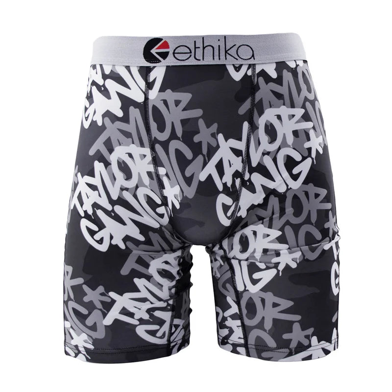 ETHIKA Men Underwear Boxers 1Pcs Breathable Mesh Crotch Man Swimming Underpants Plus Size L-3XL Mens Panties Men's Boxers Briefs