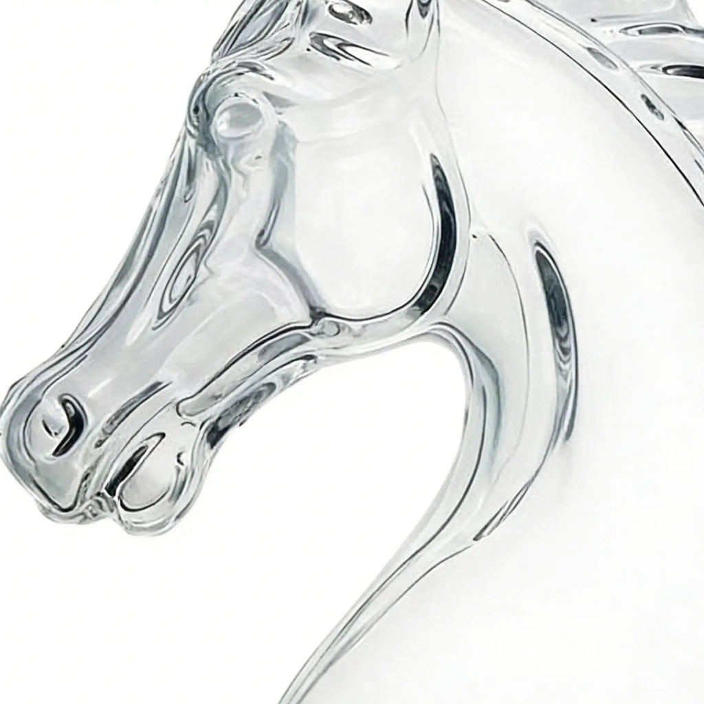 Whiskey Decanter 350ml Horse Head Shape Bar Tool Glass Whiskey Wine Decanter Bottle for Father Men Husband Dad Boyfriend Him