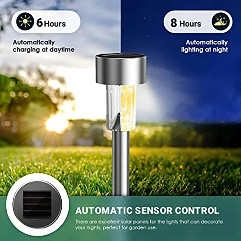 1/5/10PCS Solar Powered Garden Lantern Outdoor Lights Landscape Lighting Pathway Yard Lawn Patio Garden Decorative Lamp