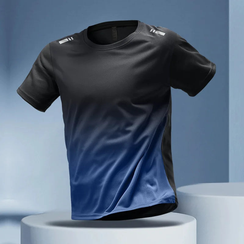 1pcs Men's Quick Drying T-shirts Males Breathable Running Hiking Fishing Tees Soft Elasticity Outdoor Sports Short Shirts Summer