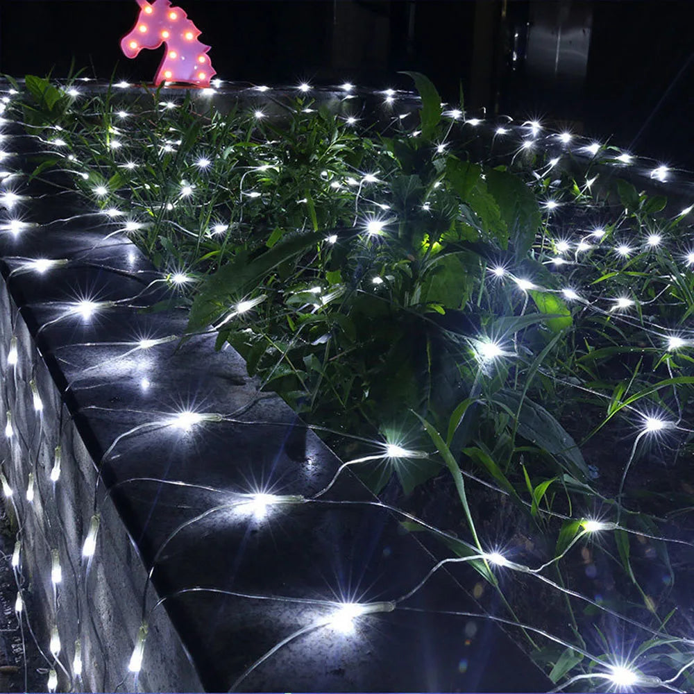3mx3m 3mx2m 2mX2m LED String Christmas Net Lights Fairy Xmas Party Garden Wedding Decoration Curtain Light Christmas Garlands