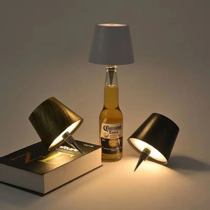 Wireless Bottle Lamp , Touch Control of 3 Colors and Stepless Dimming, Suitable for Wine Bottles, An Alternative to Wine Corks