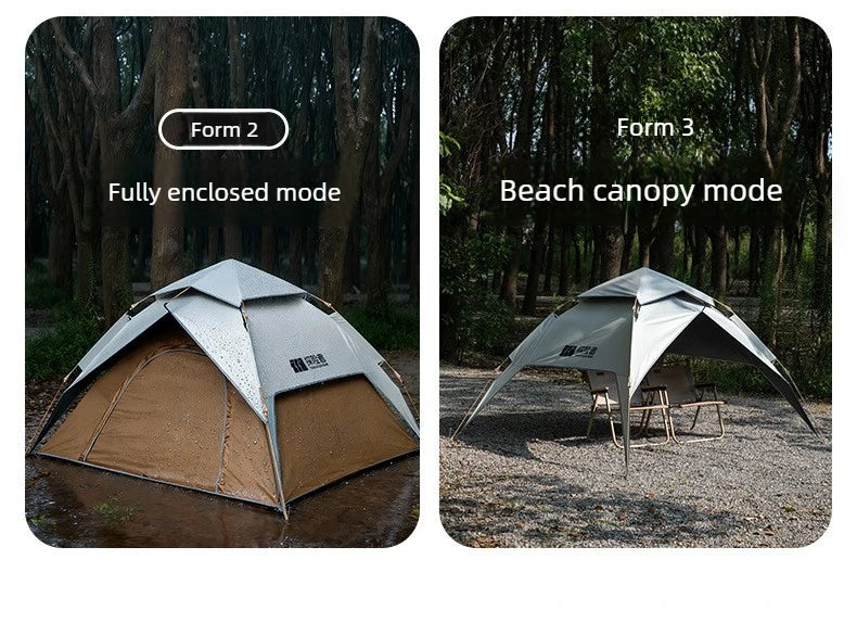2-3 Person Waterproof Camping Tent Layer Automatic Pop Up Tent 4 Season Portable Oxford Tent Park Beach Outdoor Hiking Travel