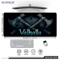 Viking Valhalla Gaming Desk Mat Gaming mats Mouse pad large Mousepad 400X900 PC Computer Double axe design rune Extended pad
