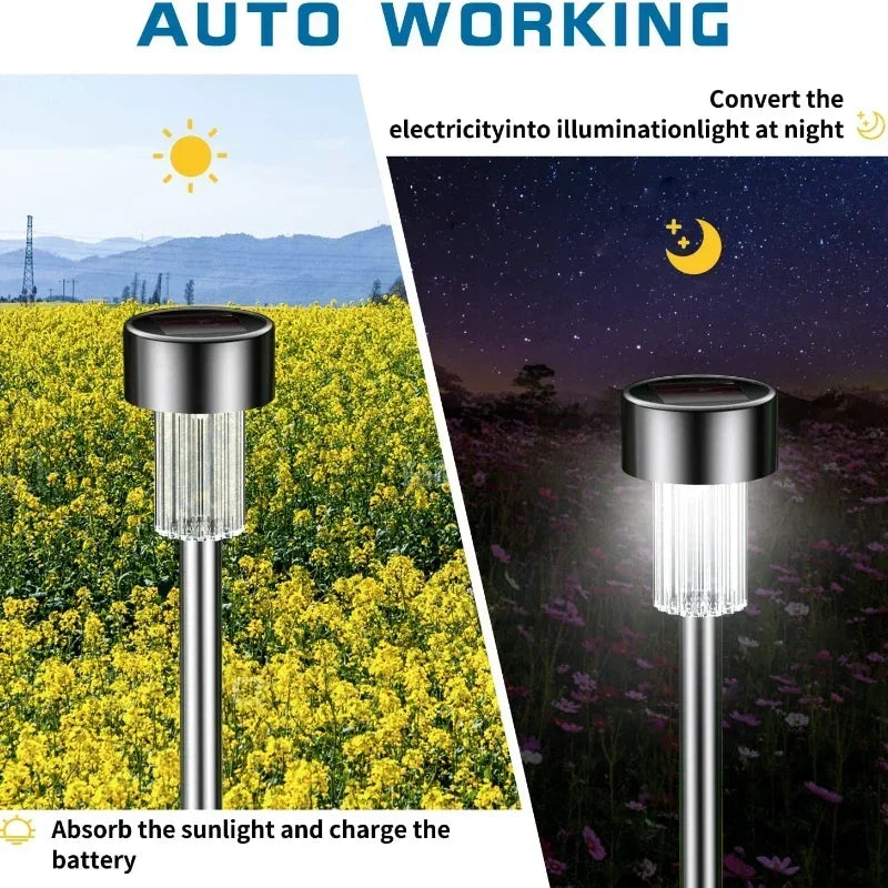 1/5/10PCS Solar Powered Garden Lantern Outdoor Lights Landscape Lighting Pathway Yard Lawn Patio Garden Decorative Lamp