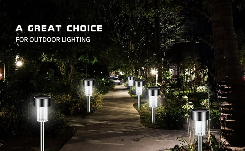 1/5/10PCS Solar Powered Garden Lantern Outdoor Lights Landscape Lighting Pathway Yard Lawn Patio Garden Decorative Lamp