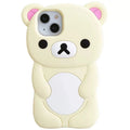 For iPhone 17 16 15 14 13 12 11 Pro Max Xs XR 6 7 8 Plus Cute Rilakkuma Bear Soft Silicone Cover Case