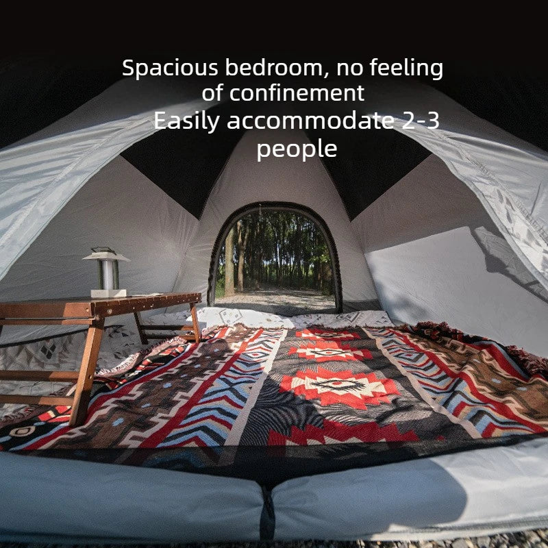 2-3 Person Waterproof Camping Tent Layer Automatic Pop Up Tent 4 Season Portable Oxford Tent Park Beach Outdoor Hiking Travel