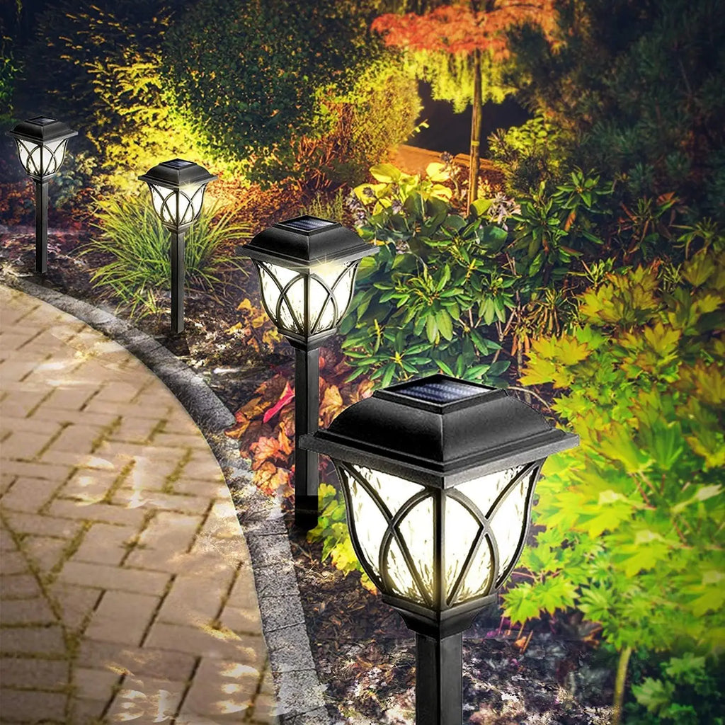 Solar Pathway Lights Outdoor Vibrant LED Mushroom Garden Stake Lighting for Walkways Lawns Driveways Landscapes Decorative