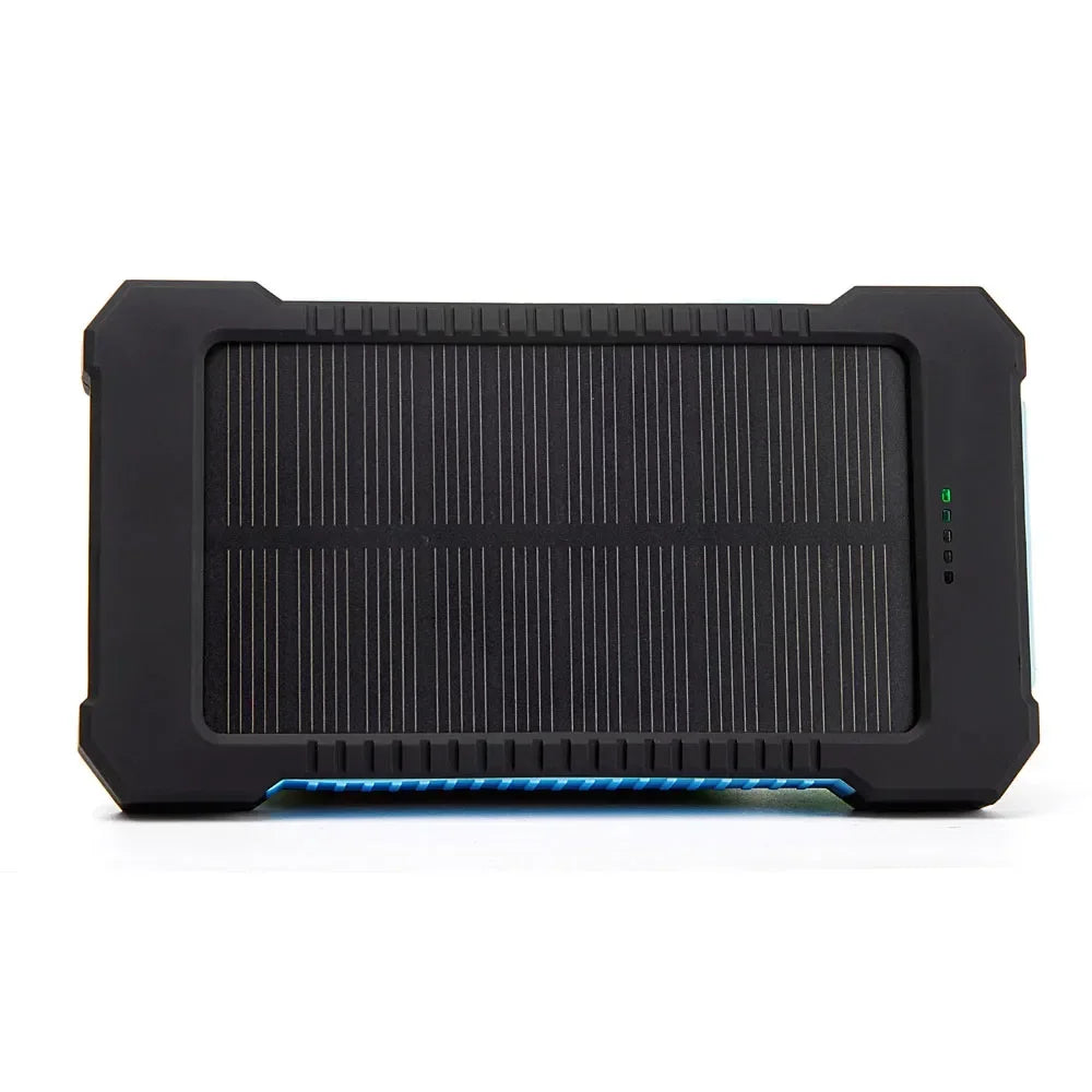 H  020000mAh Solar Power Bank Portable External Battery Double USB Fast Charging Powerbank Phone Charger For Smart Mobile Phone