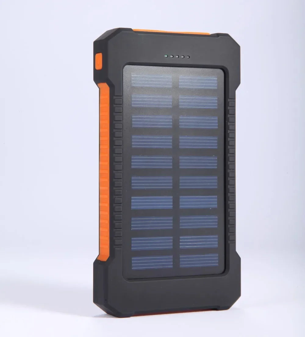 H  020000mAh Solar Power Bank Portable External Battery Double USB Fast Charging Powerbank Phone Charger For Smart Mobile Phone