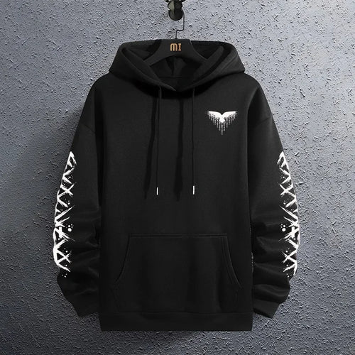 2025 Brand New Black Sweatshirts Autumn Winter Male Daily Casual Sporty Jogging Hoodie Men's Outwear Fashion Pullover