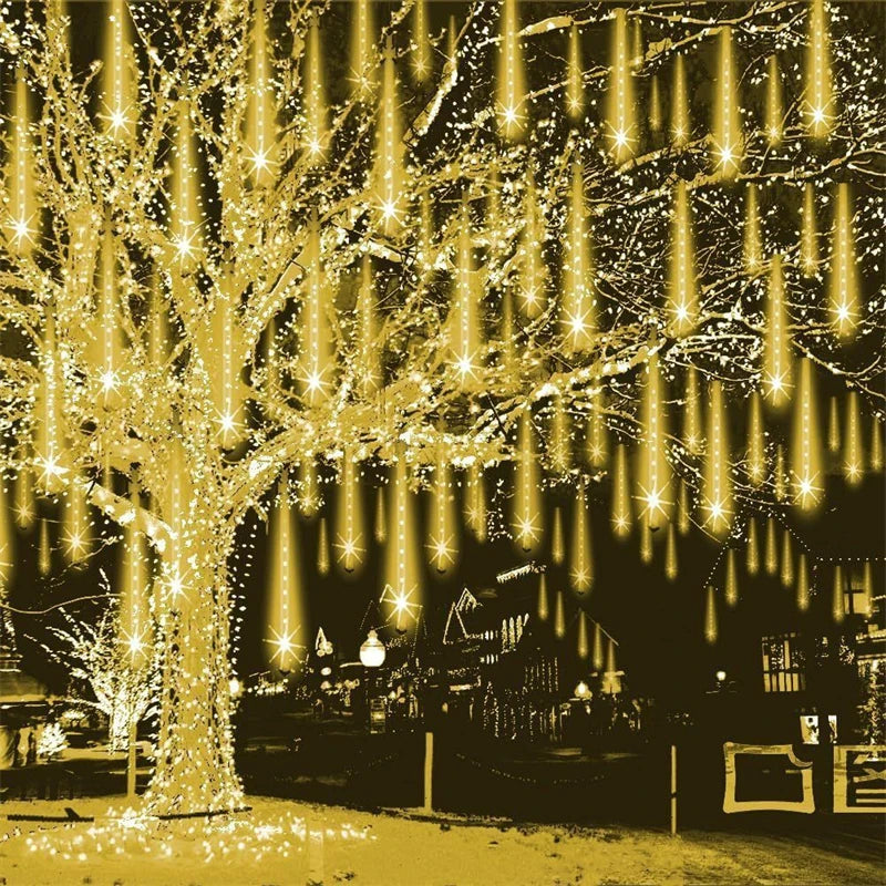 30cm 8Tubes LED Meteor Shower Lights AA Battery Indoor/Outdoor Decor for Trees, Yards, Gardens, Parties, Christmas, Halloween