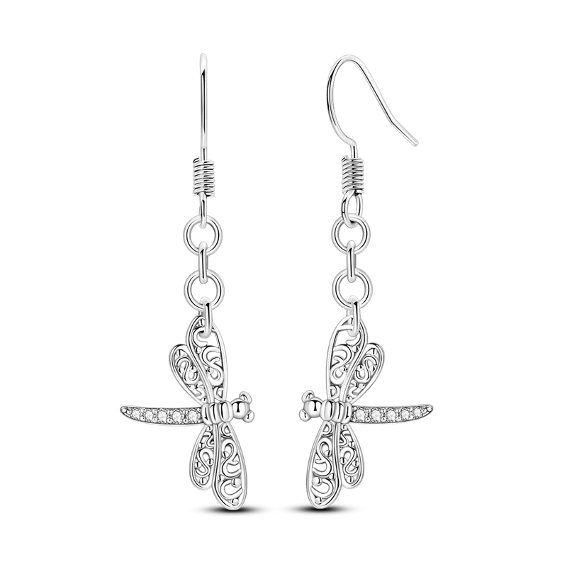 925 Sterling Silver Filigree Earrings Italian Filigrana Lace Drop Hoop Hypoallergenic For Women Party Wedding Versatile Jewelry
