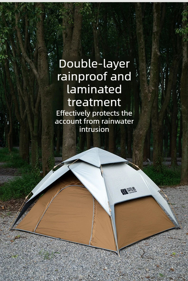 2-3 Person Waterproof Camping Tent Layer Automatic Pop Up Tent 4 Season Portable Oxford Tent Park Beach Outdoor Hiking Travel