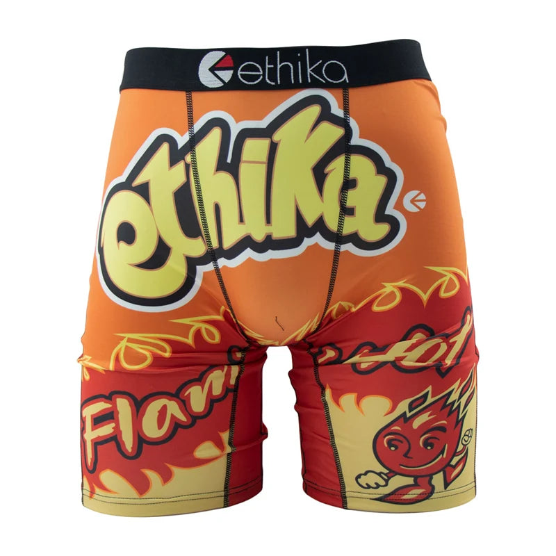 ETHIKA Men Underwear Boxers 1Pcs Breathable Mesh Crotch Man Swimming Underpants Plus Size L-3XL Mens Panties Men's Boxers Briefs