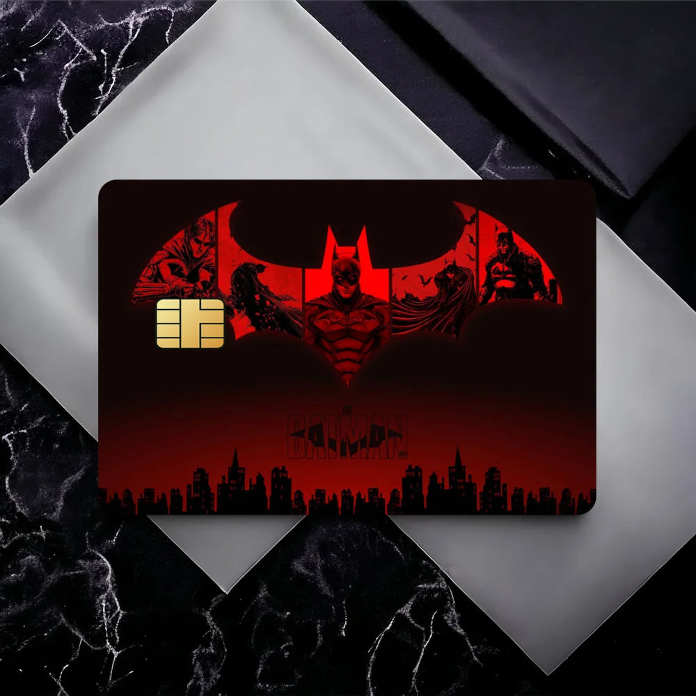 B-Batman Cool Decorative Small Waterproof Chip 4PCS Card Sticker New Anti-Scratch