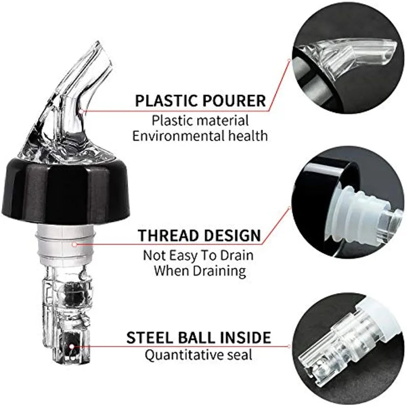 Automatic Measured Bottle Pourer - Pack of 3, 20ml 30ml 40ml  Quick Shot Spirit Measure Pourer Drinks Wine Cocktail Dispenser
