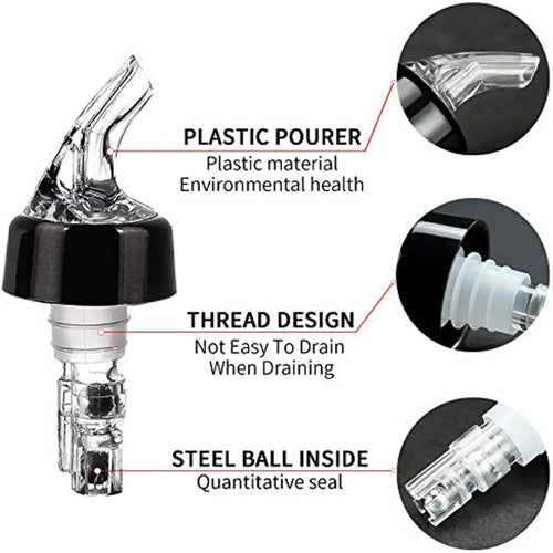 Automatic Measured Bottle Pourer - Pack of 3, 20ml 30ml 40ml  Quick Shot Spirit Measure Pourer Drinks Wine Cocktail Dispenser