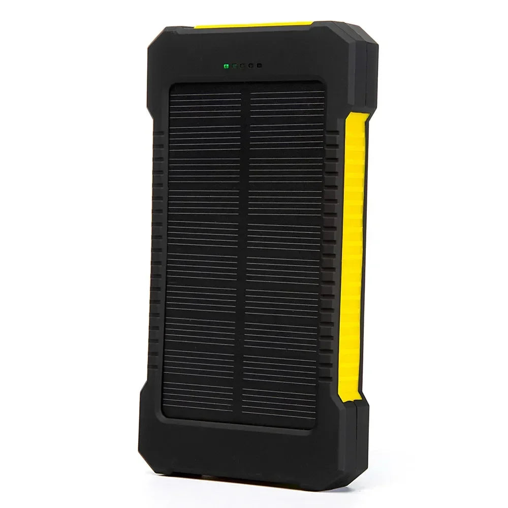 H  020000mAh Solar Power Bank Portable External Battery Double USB Fast Charging Powerbank Phone Charger For Smart Mobile Phone