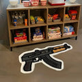 VIKAMA Creative Gun Design Carpet Home Decor, Non-Slip And Dirt-Resistant, For Living Room And Bedroom, Soft And Absorbent Rug