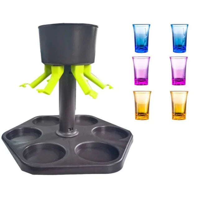 6 Shot Glass Dispenser Holder Liquor Dispenser Wine Tequila Whiskey Beer Rack home Party Shot Glass Drinking Tools Bar Accessory