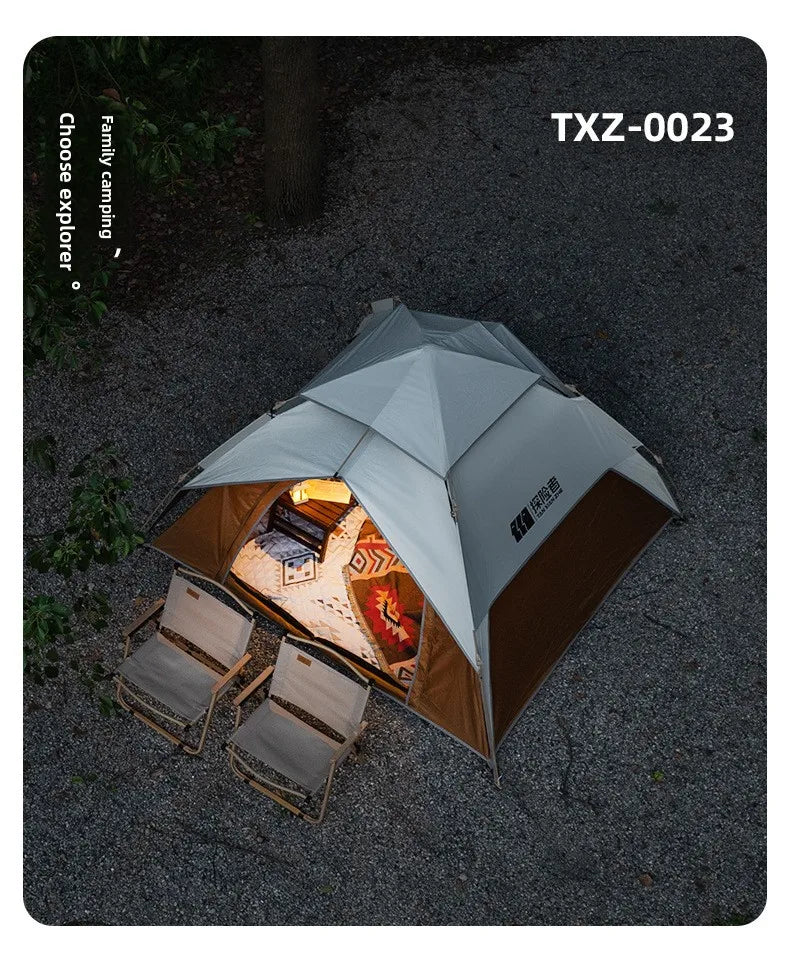 2-3 Person Waterproof Camping Tent Layer Automatic Pop Up Tent 4 Season Portable Oxford Tent Park Beach Outdoor Hiking Travel