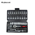 46pcs 1/4 Inch Drive Socket Set Ratchet Wrench Set Car Tool Kit, Bit Socket Wrench Set Metric Mechanic Tool Set Car accessories