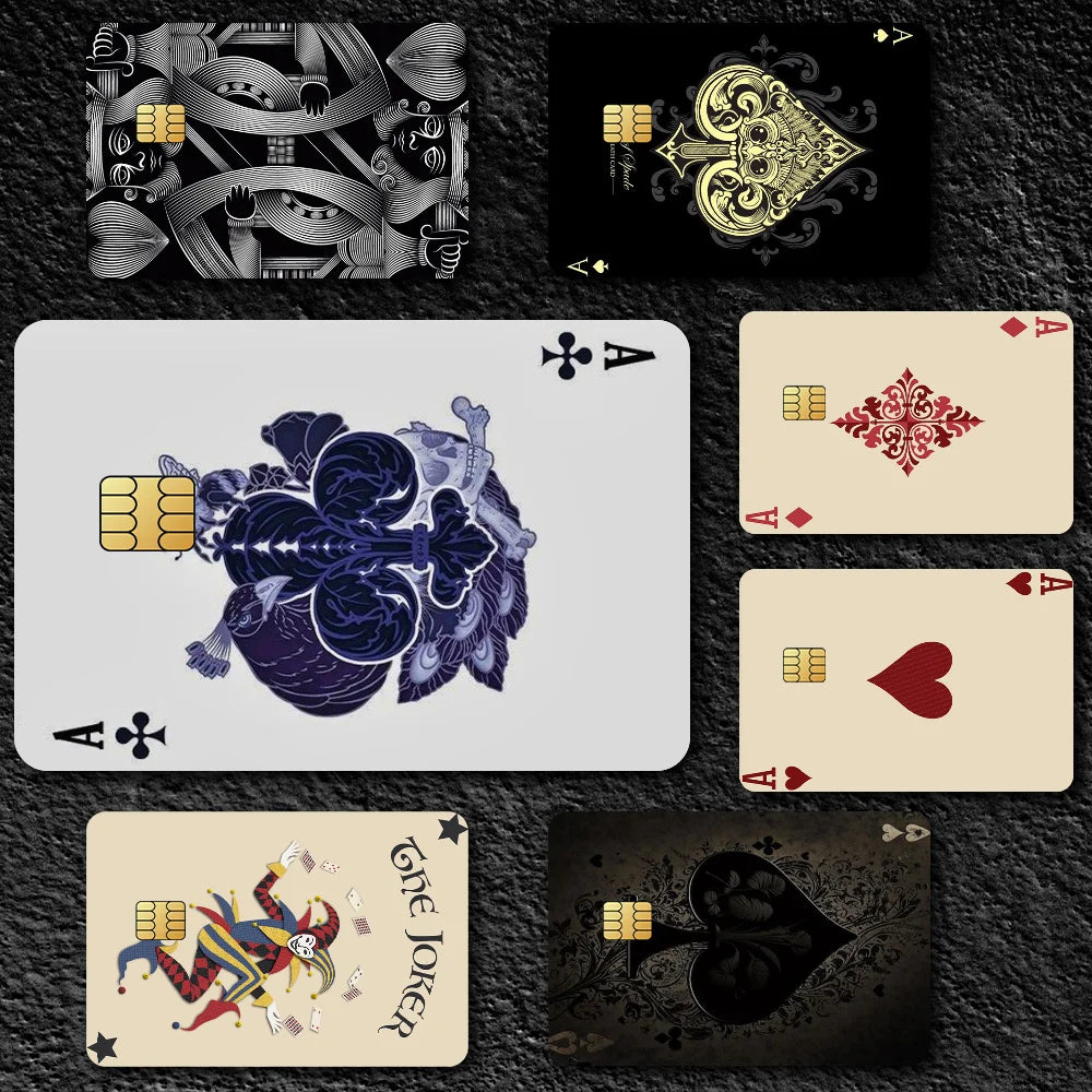 playing cards Decorative Small Waterproof Chip 4PCS Card Sticker New Anti-Scratch