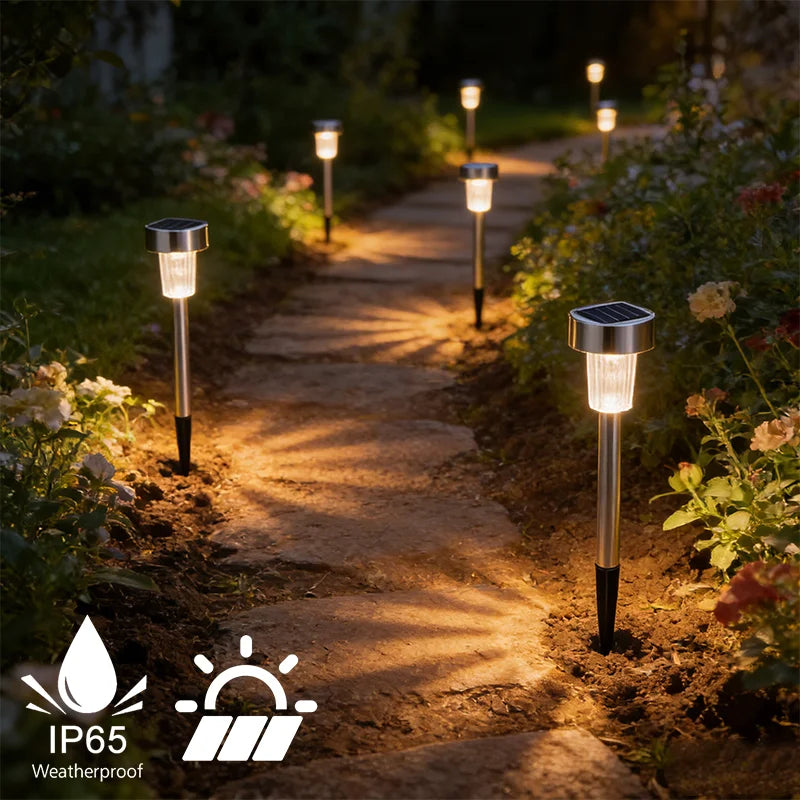 1/5/10PCS Solar Powered Garden Lantern Outdoor Lights Landscape Lighting Pathway Yard Lawn Patio Garden Decorative Lamp