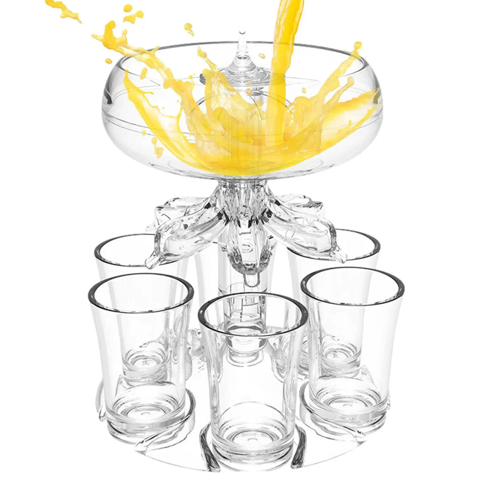 Shot Pourer Dispenser Shot Pourer Liquor Dispenser Cocktail Dispenser 6 Shots Party Drink Dispenser Shot Glass Holder Beverage
