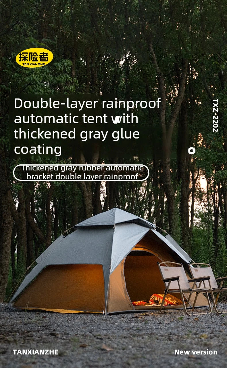 2-3 Person Waterproof Camping Tent Layer Automatic Pop Up Tent 4 Season Portable Oxford Tent Park Beach Outdoor Hiking Travel