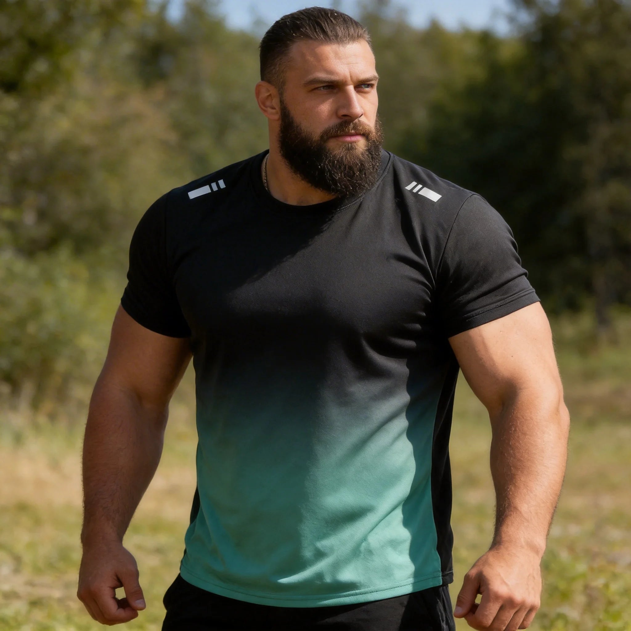 1pcs Men's Quick Drying T-shirts Males Breathable Running Hiking Fishing Tees Soft Elasticity Outdoor Sports Short Shirts Summer