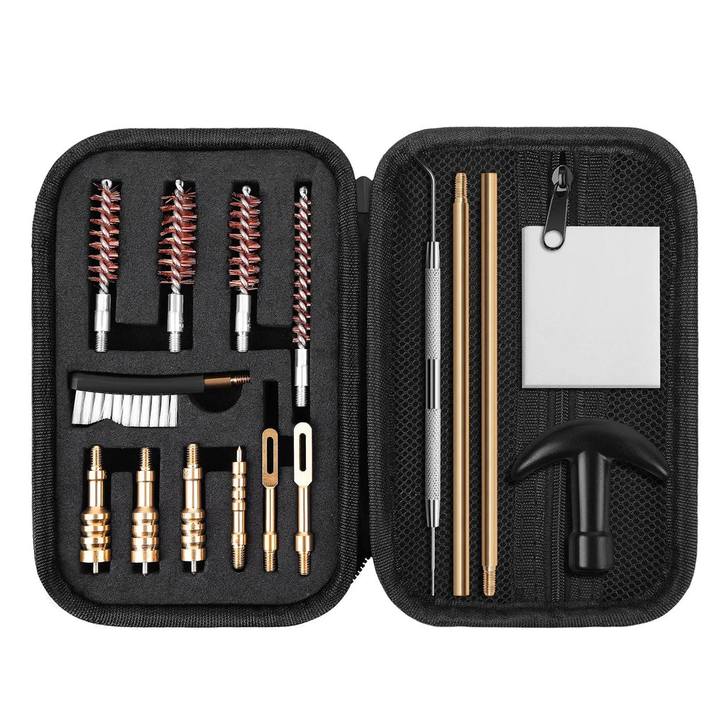 16PCS Multifunctional Pipe Dredging Nylon Brush Gun Barrel Brush Set Gun Cleaning Kit 9mm Ar15 AK 74 M16 M4 G17 19 27 1911