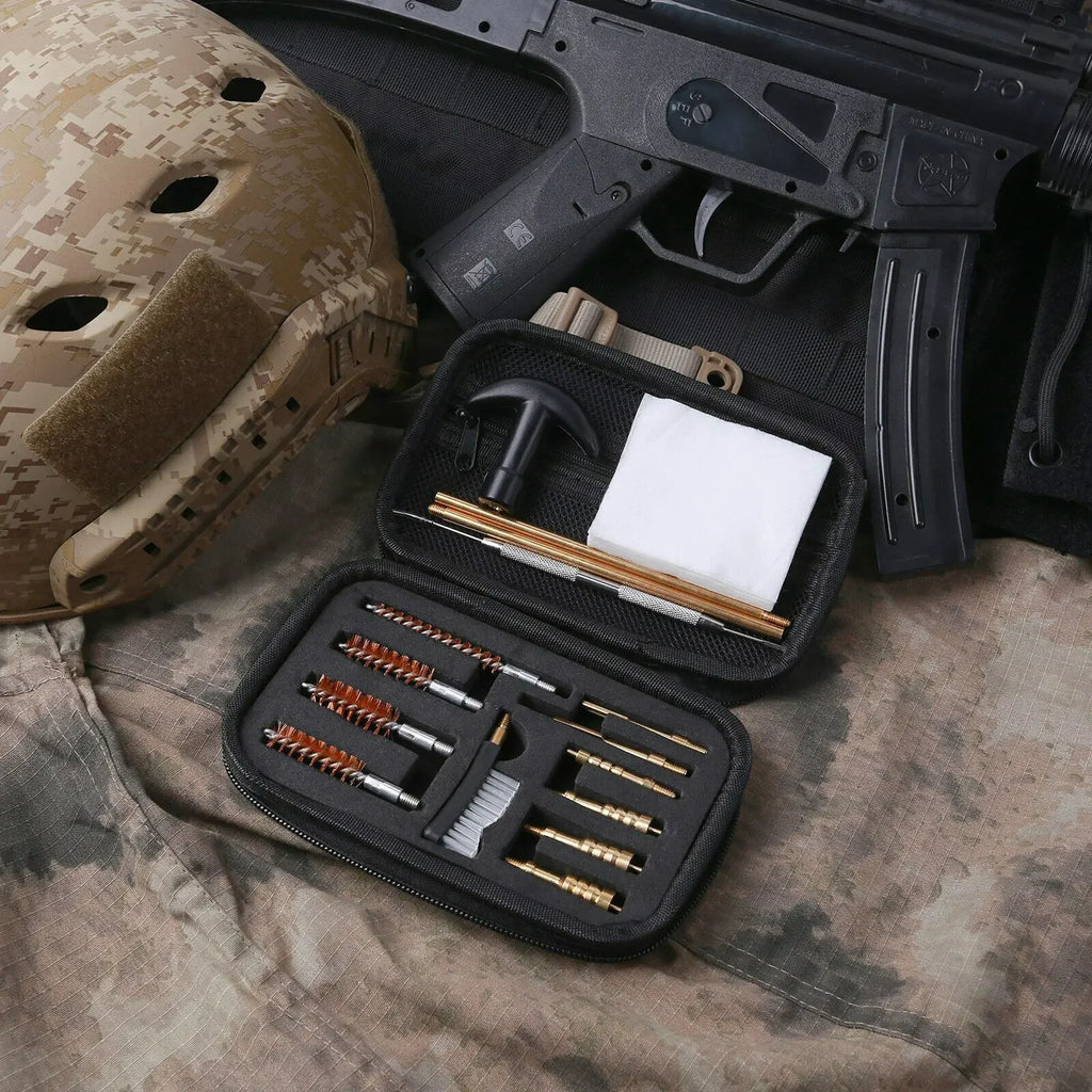 16PCS Multifunctional Pipe Dredging Nylon Brush Gun Barrel Brush Set Gun Cleaning Kit 9mm Ar15 AK 74 M16 M4 G17 19 27 1911