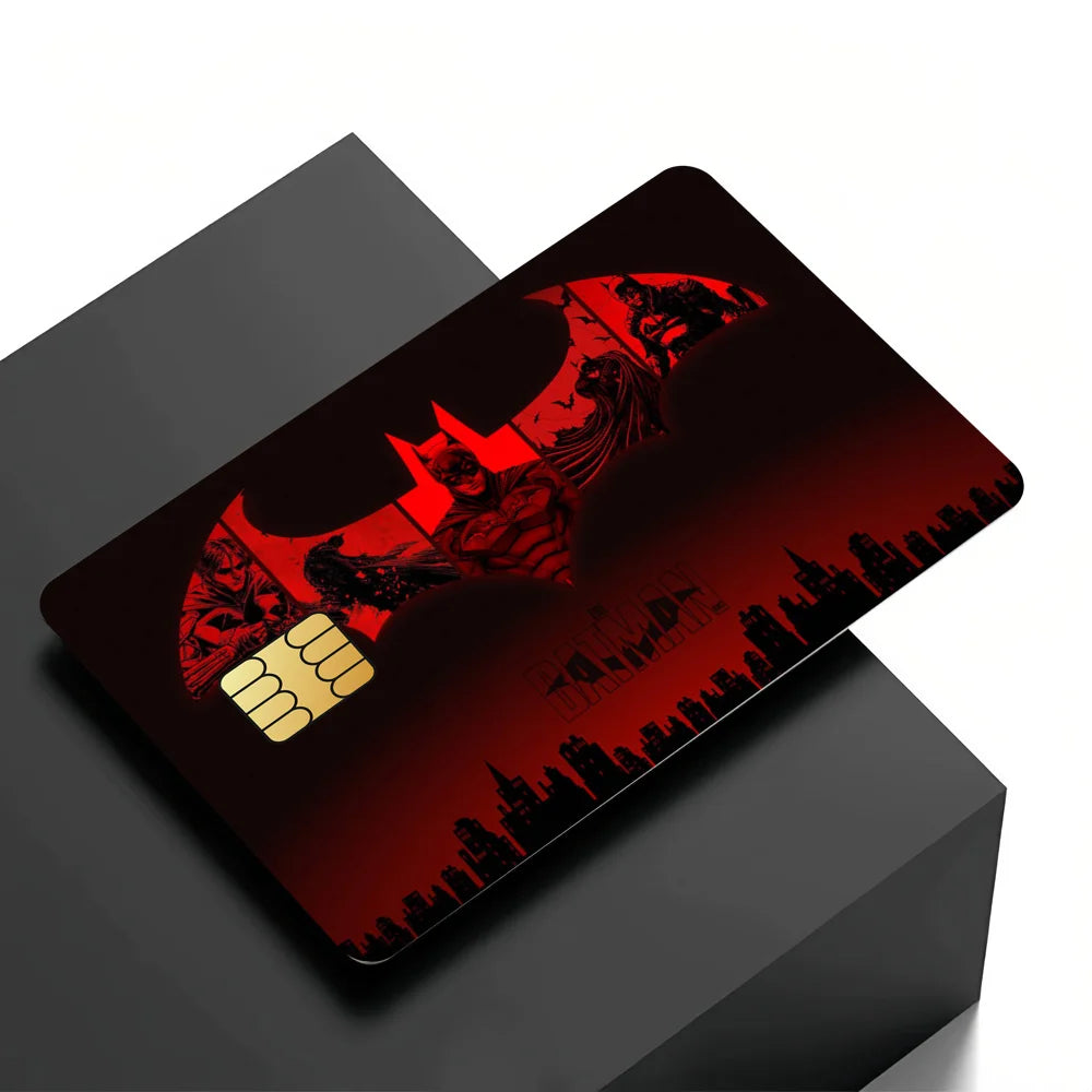B-Batman Cool Decorative Small Waterproof Chip 4PCS Card Sticker New Anti-Scratch