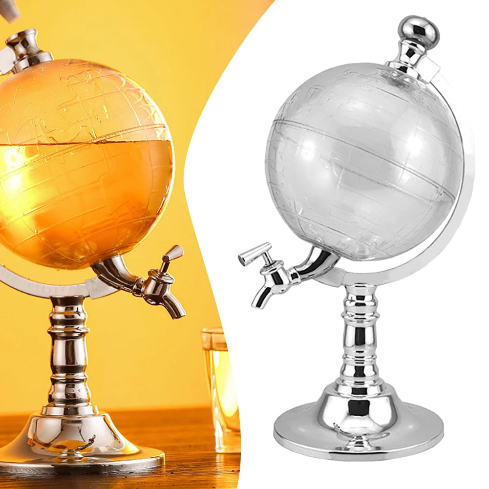 3.5L Decanter Dispenser Bar Tools Globe Shape Dispenser Alcohol Drink Dispenser for Home for Wine Liquors Whiskey Drinks