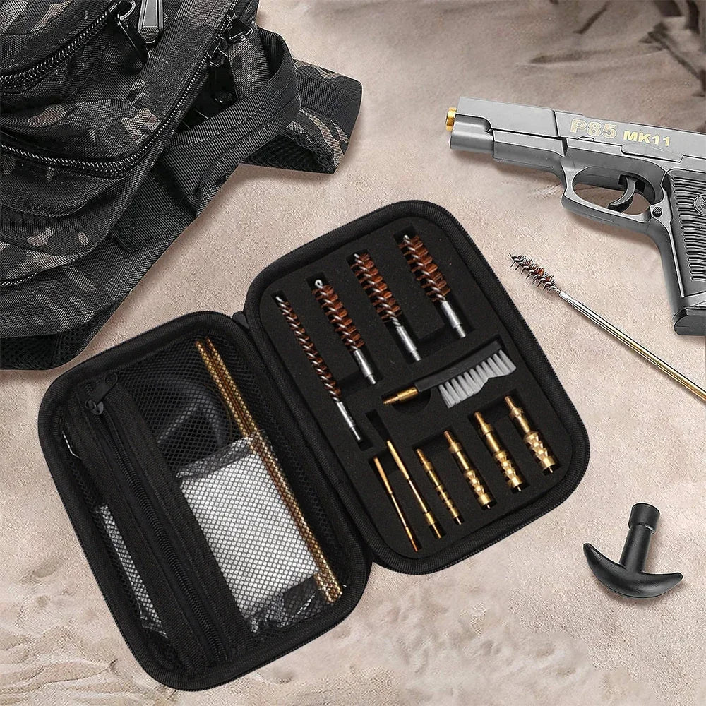 16PCS Multifunctional Pipe Dredging Nylon Brush Gun Barrel Brush Set Gun Cleaning Kit 9mm Ar15 AK 74 M16 M4 G17 19 27 1911