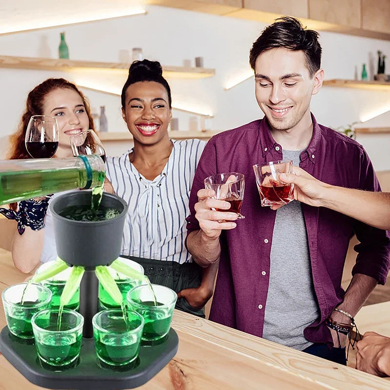 6 Shot Glass Dispenser Holder Liquor Dispenser Wine Tequila Whiskey Beer Rack home Party Shot Glass Drinking Tools Bar Accessory