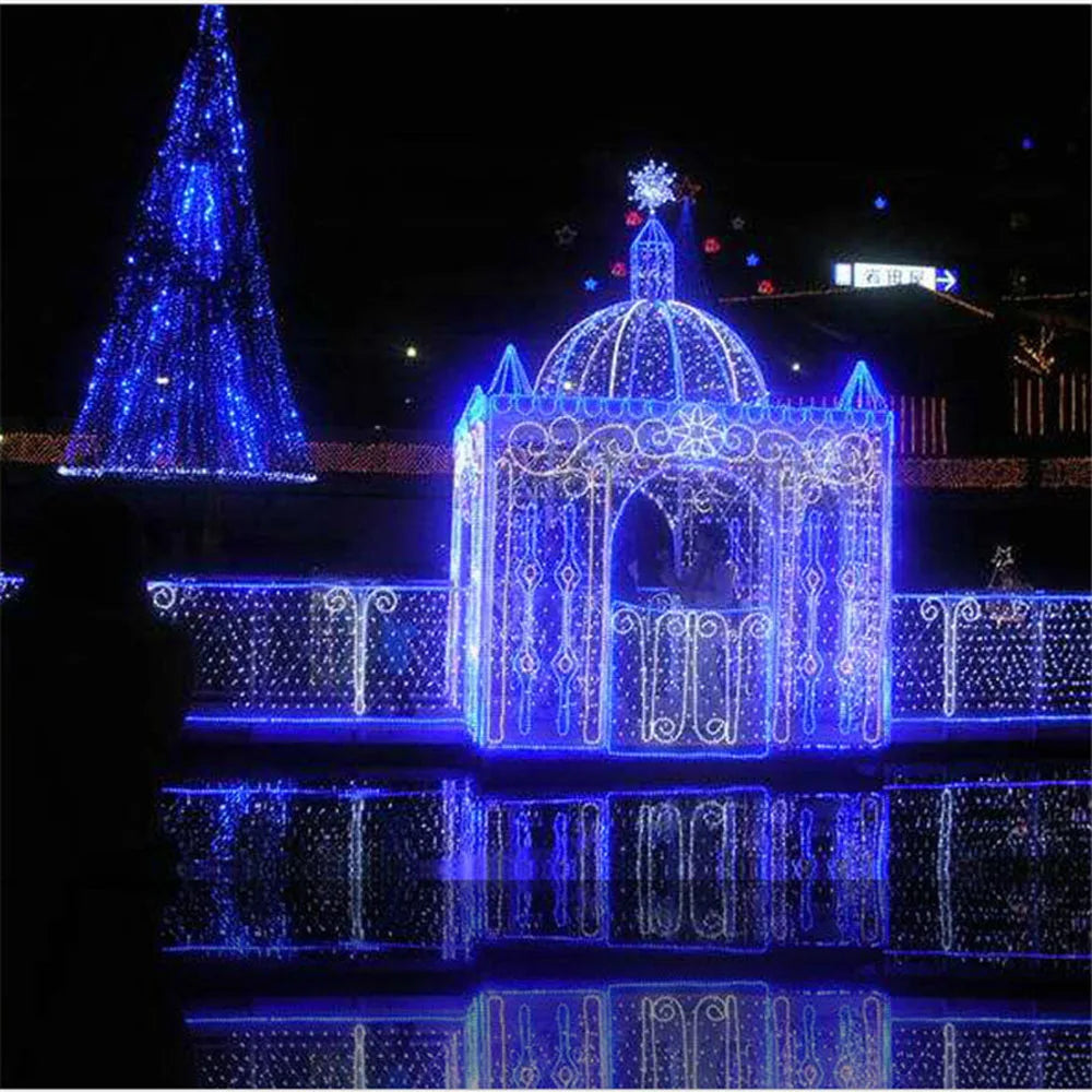 3mx3m 3mx2m 2mX2m LED String Christmas Net Lights Fairy Xmas Party Garden Wedding Decoration Curtain Light Christmas Garlands