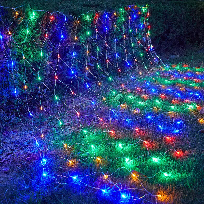 3mx3m 3mx2m 2mX2m LED String Christmas Net Lights Fairy Xmas Party Garden Wedding Decoration Curtain Light Christmas Garlands