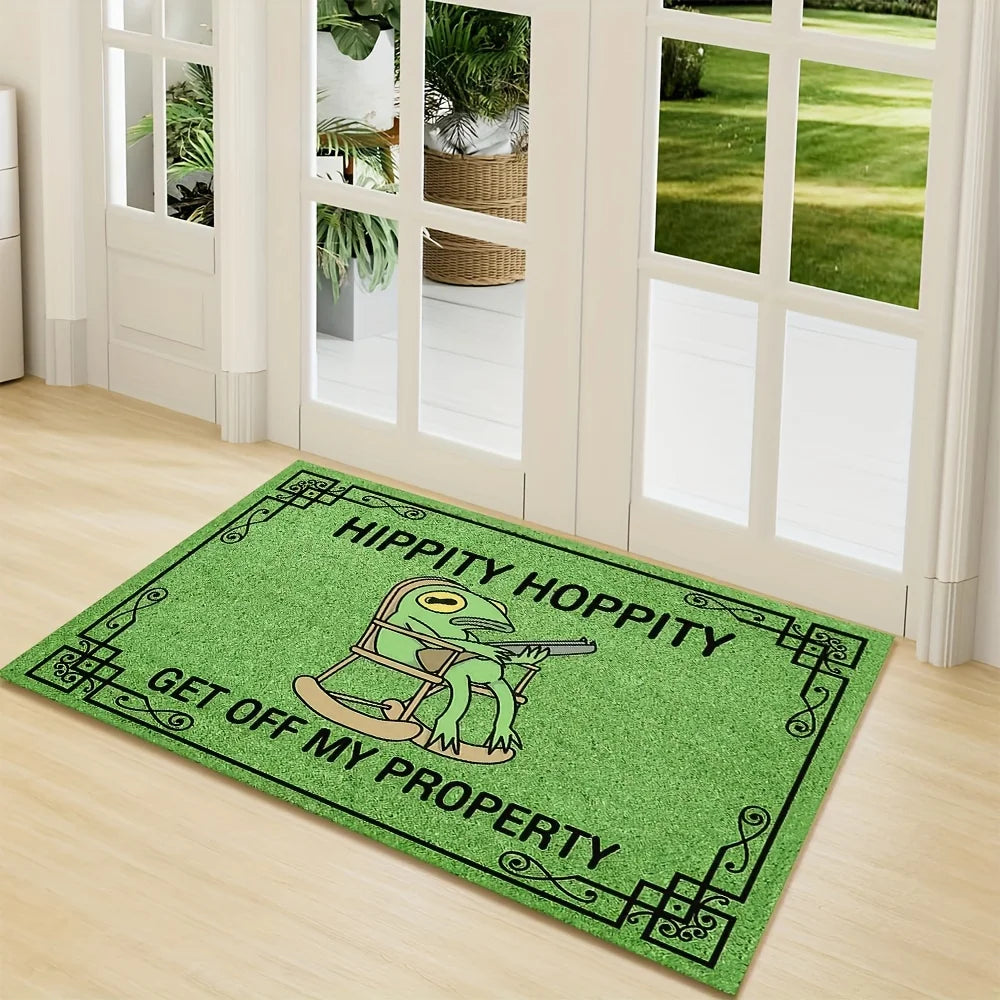 VIKAMA Leisure Frog Carpet Green Doormat Welcome Mat Outdoor Carpet Lightweight Living Room Carpet Rug For Bedroom  Home Decor