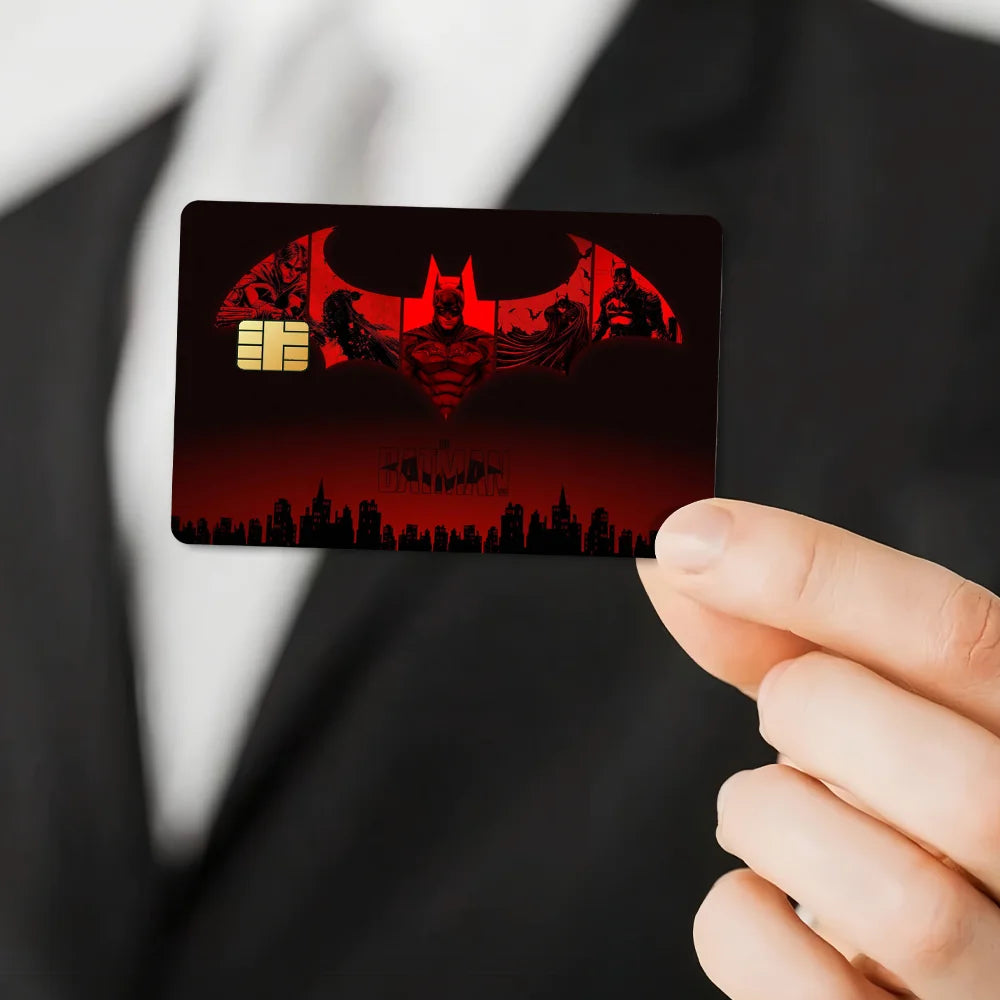 B-Batman Cool Decorative Small Waterproof Chip 4PCS Card Sticker New Anti-Scratch
