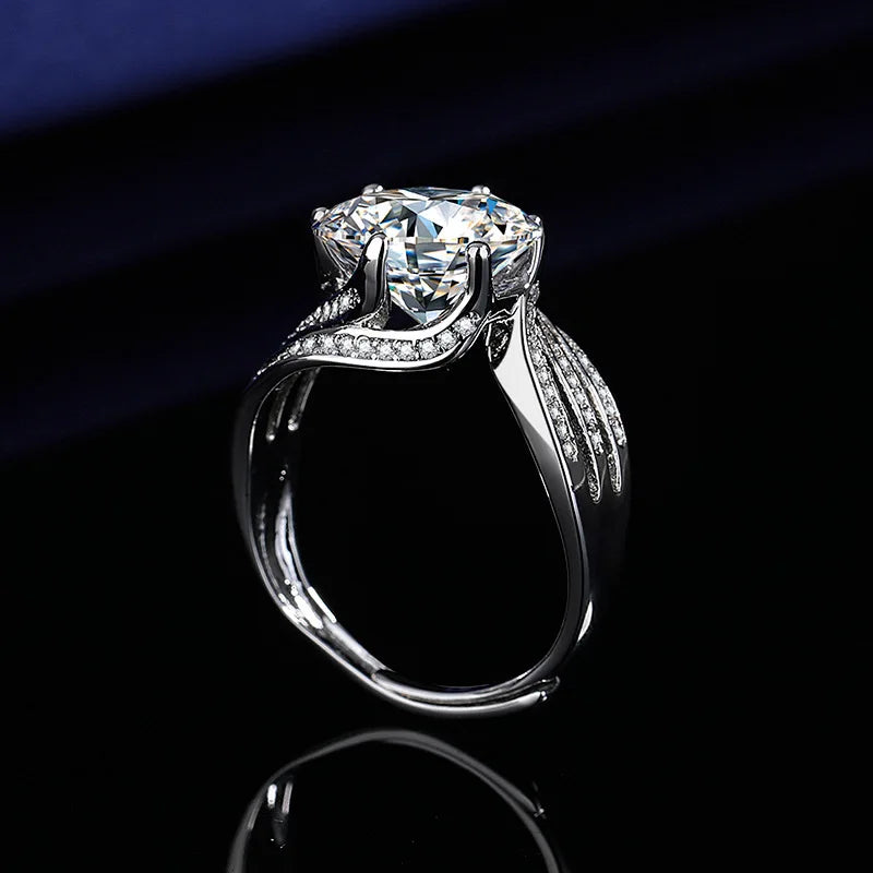 925 Sterling Silver Classic Ring for Women jewelry simple diamond ring imitation diamond women's Man ring